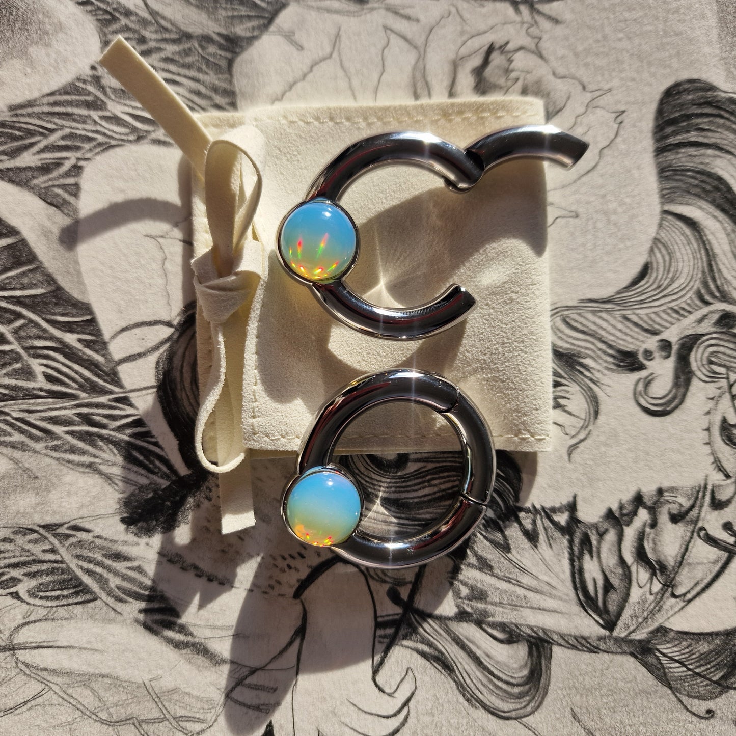 6MM 2G Opalite Aura Ear Weights