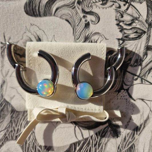 6MM 2G Opalite Aura Ear Weights