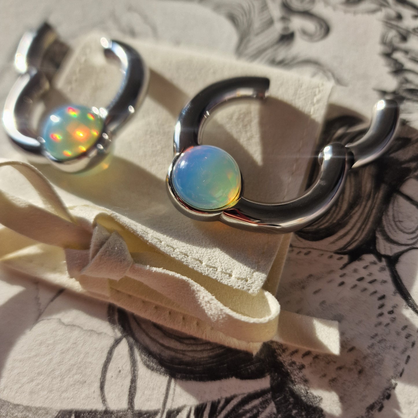 6MM 2G Opalite Aura Ear Weights