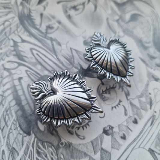 12MM 1/2inch Sacred Heart Ear Weight Hangers