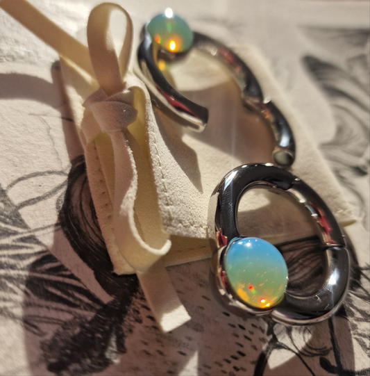 6MM 2G Opalite Aura Ear Weights
