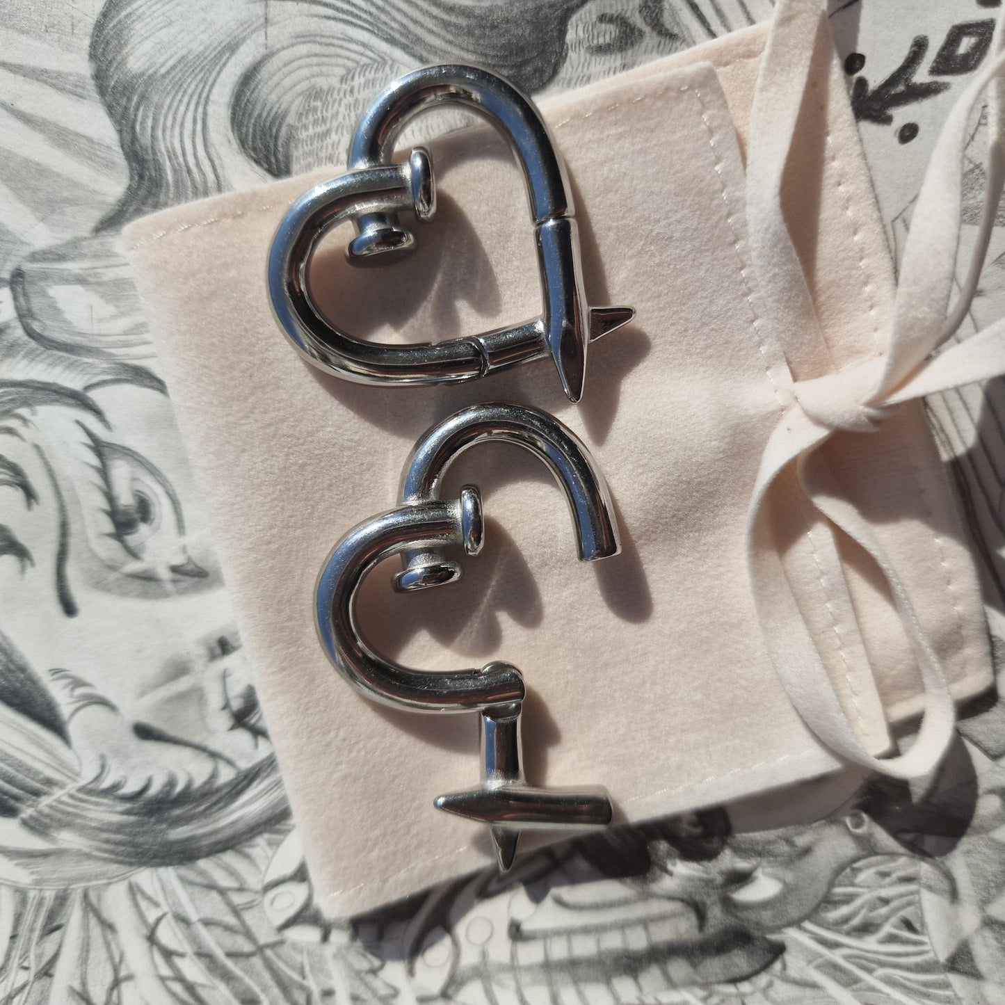 5MM 4G Nailed it! Heart Hangers | Silver Heart Hangers | Silver Hangers Heart...