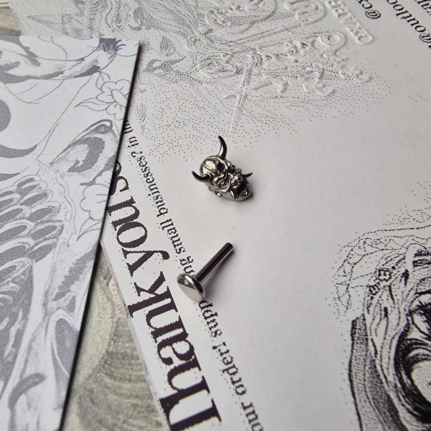 Anime Inspired Hannya Mask | Titanium Body Piercings and Jewellery