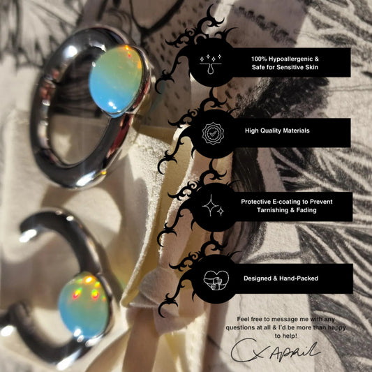 6MM 2G Opalite Aura Ear Weights