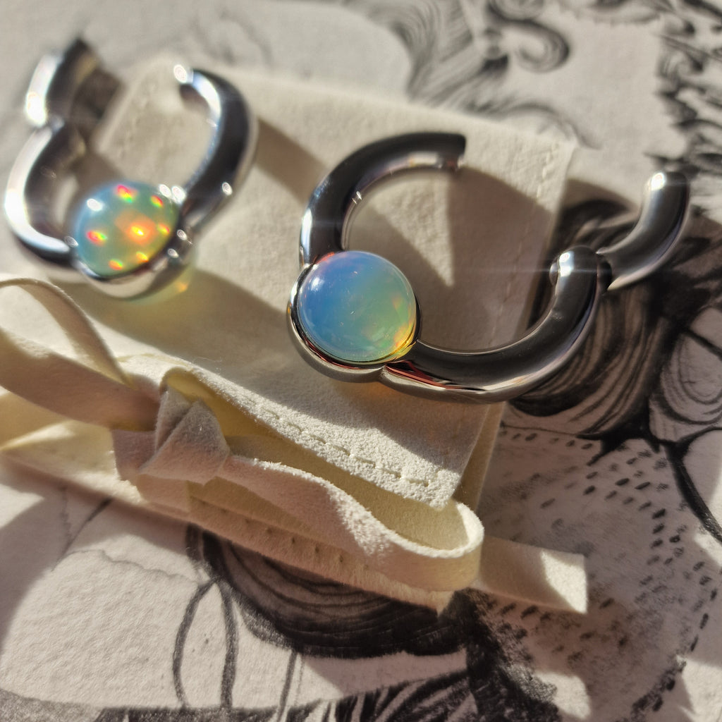 6MM 2G Opalite Aura Ear Weights