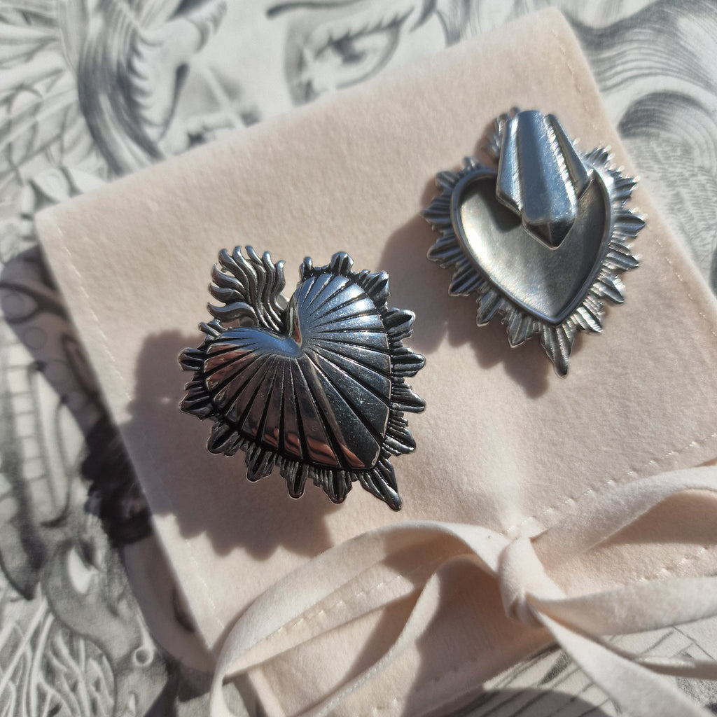 12MM 1/2inch Sacred Heart Ear Weight Hangers