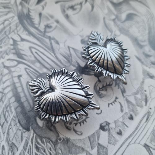 12MM 1/2inch Sacred Heart Ear Weight Hangers