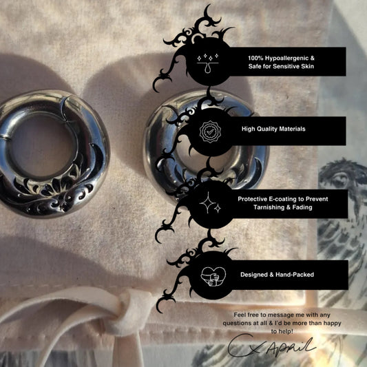 6MM 2G Silver Blossom Huggies