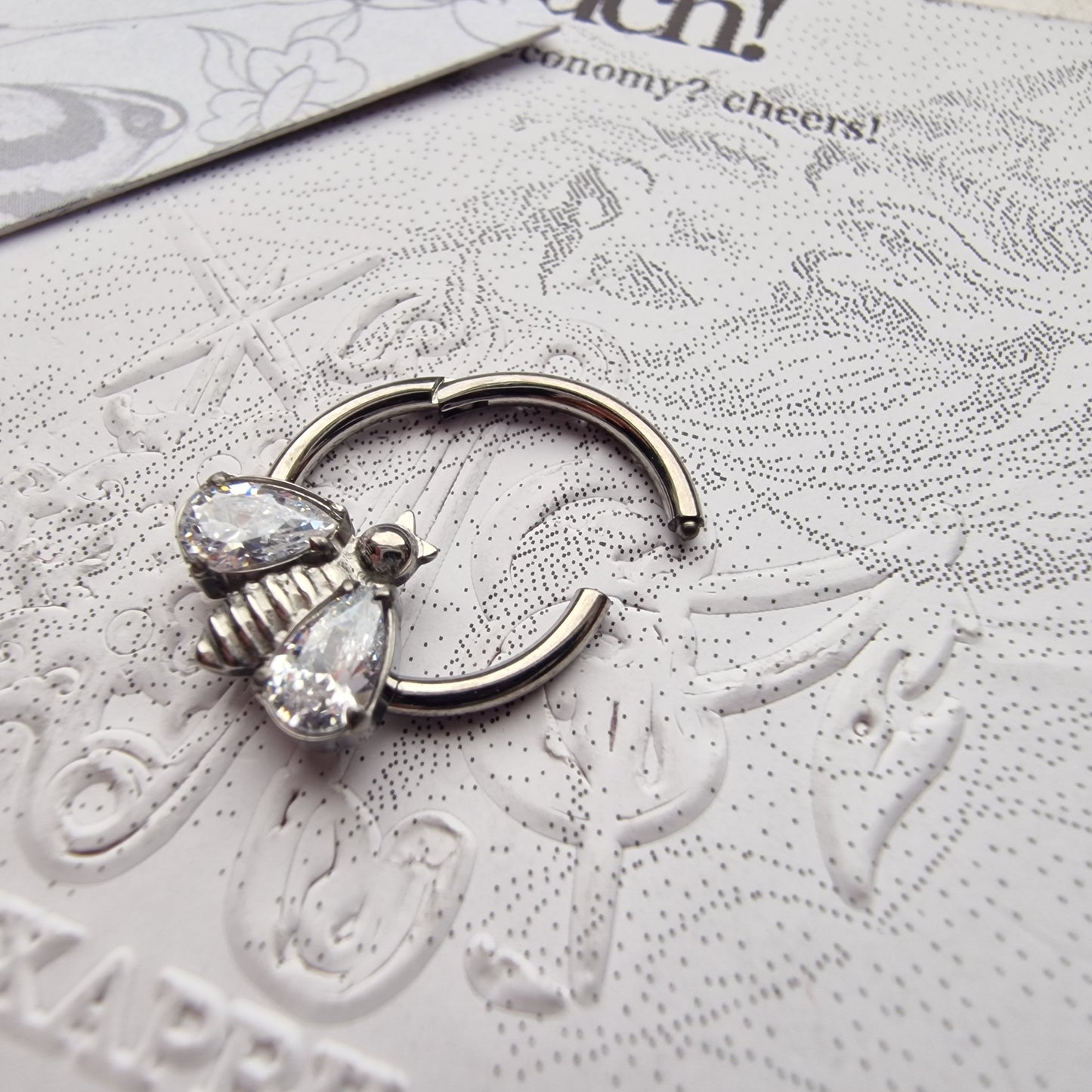 Buzzing about it! | Silver Titanium Cartilage Body Piercing