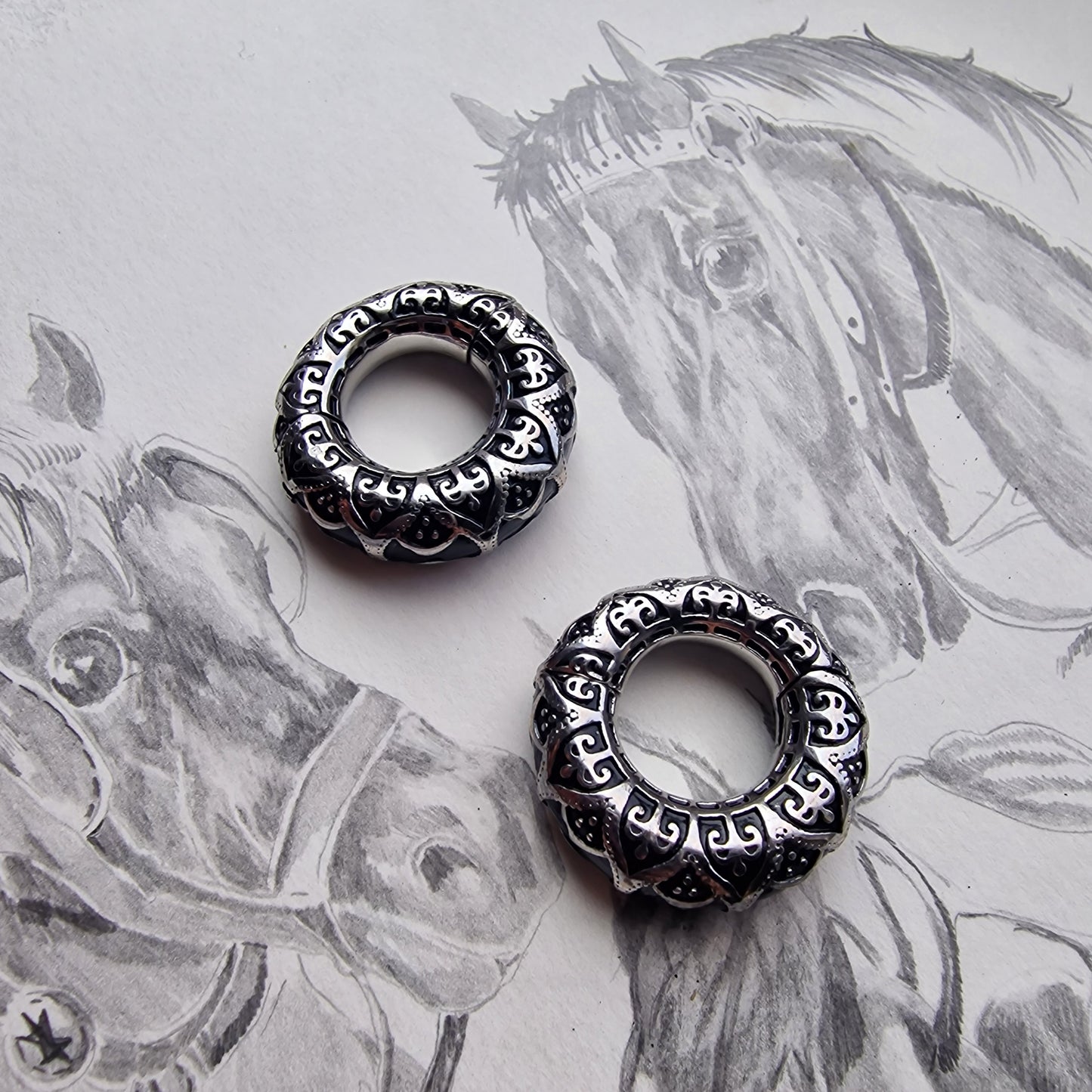 6MM 2G Tribal Hangers | Silver Hangers | Silver hoop ear weights hangers