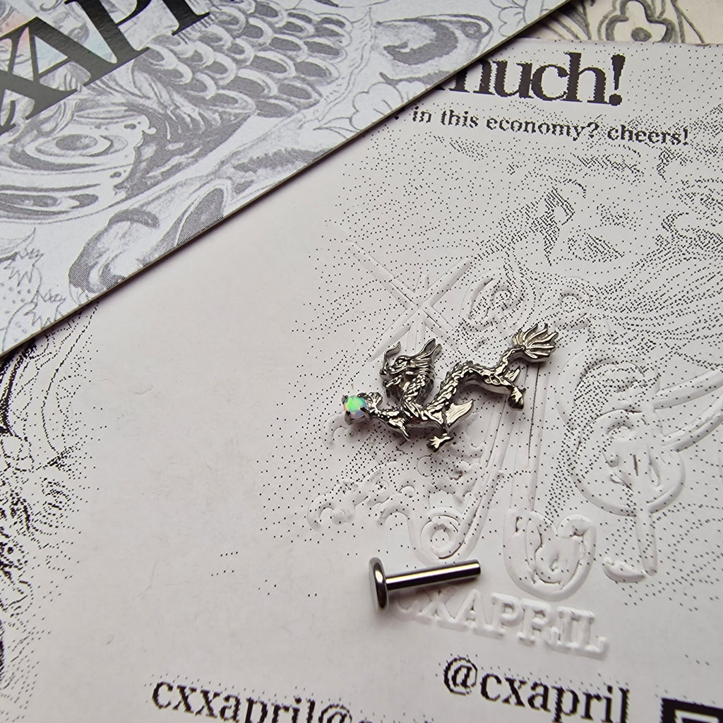 Anime Inspired Opal Dragon | Titanium Body Piercings and Jewellery