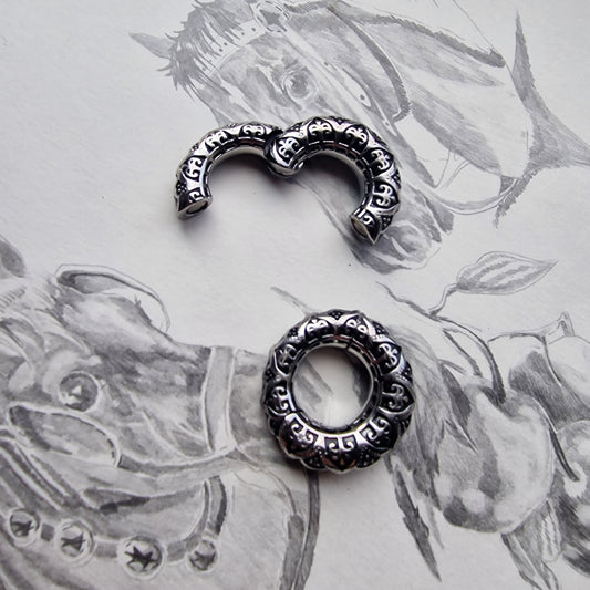 6MM 2G Tribal Hangers | Silver Hangers | Silver hoop ear weights hangers