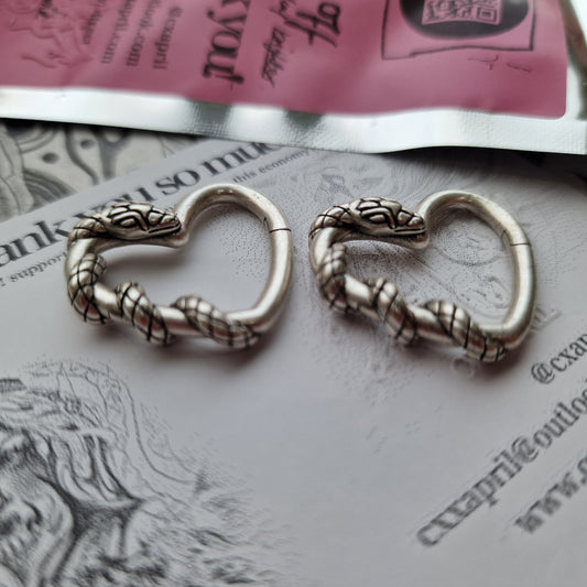4MM Snake Gauges Tunnels Plugs Ear Expander Stretcher Piercing Jewelry Silver | CXAPRIL UK