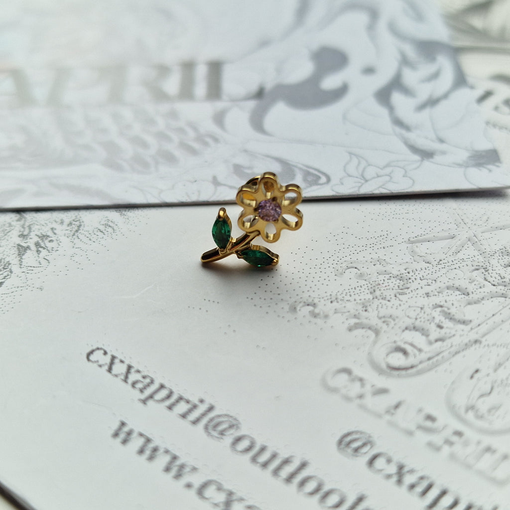 Blooming Flower Cute Cartilage Stud | Body Jewellery Piercings