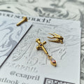 Gold Fantasy Titanium Cartilage Stud Set | Alt Body Jewellery