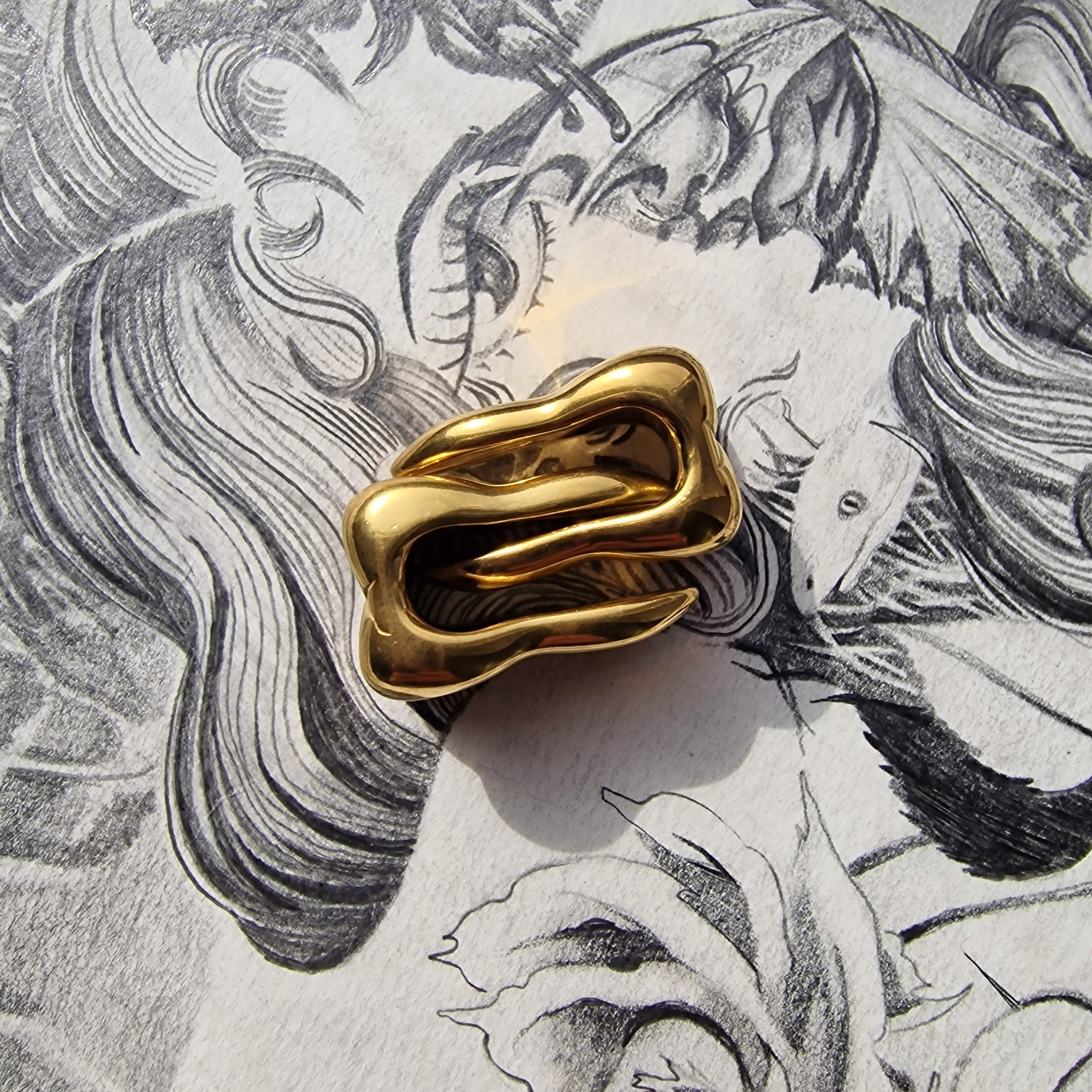 16MM 5/7"Tooth Truth Ear Weight Hangers | TOOTH ear weights | Gold  16MM Pair