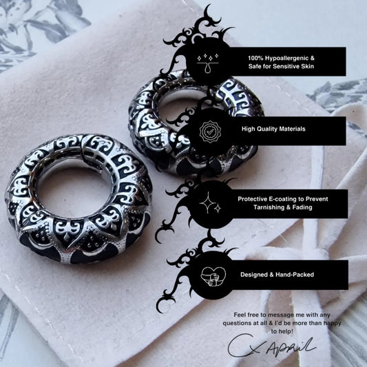 6MM 2G Tribal Hangers | Silver Hangers | Silver hoop ear weights hangers