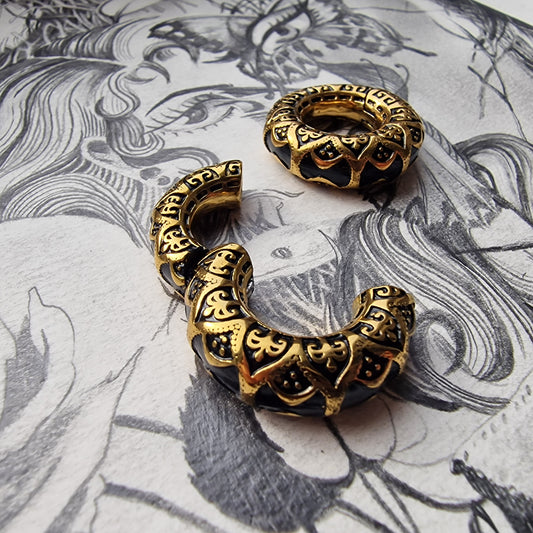 6MM 2G Tribal Hangers | gold Hangers | gold hoop ear weights hangers Plugs
