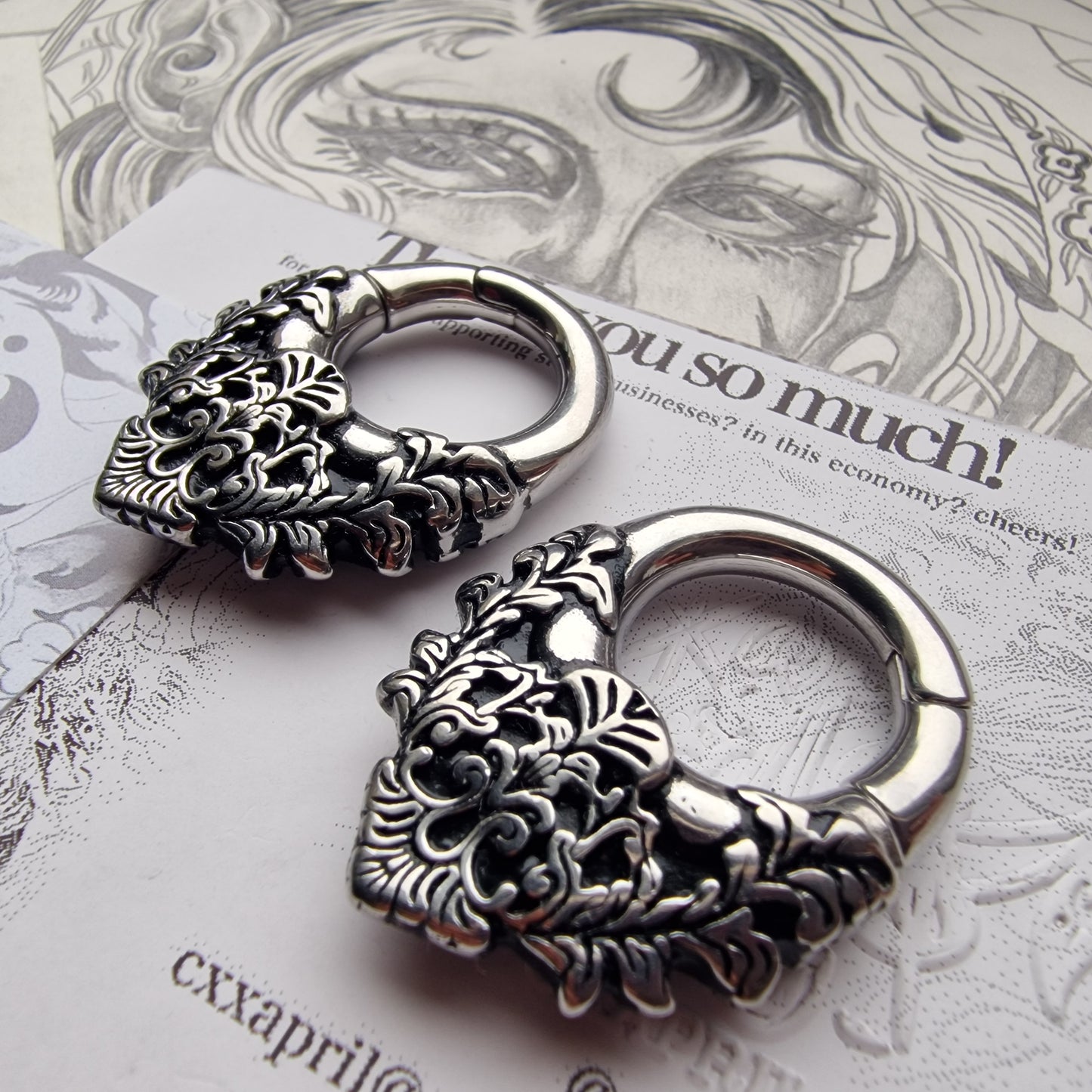 5MM 4G Floral Ear Weights | Stretched Ears / Lobes Gauges Tunnels Plugs