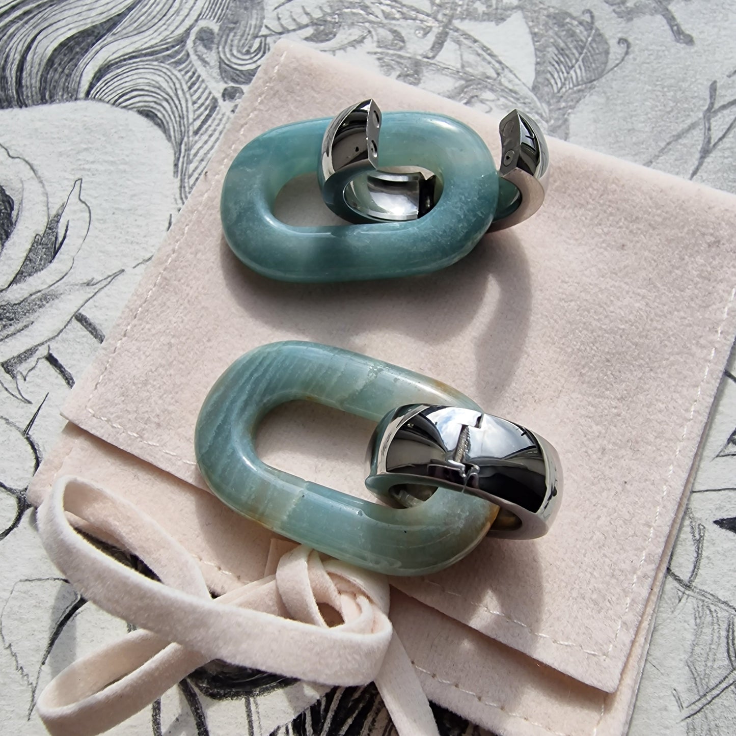 5MM 4G Amazonite Stone Healing Crystal Body Jewellery Stretched Ears | Gauges Stretched Lobes