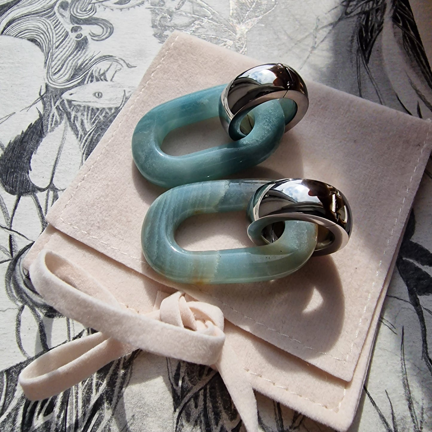 5MM 4G Amazonite Stone Healing Crystal Body Jewellery Stretched Ears | Gauges Stretched Lobes