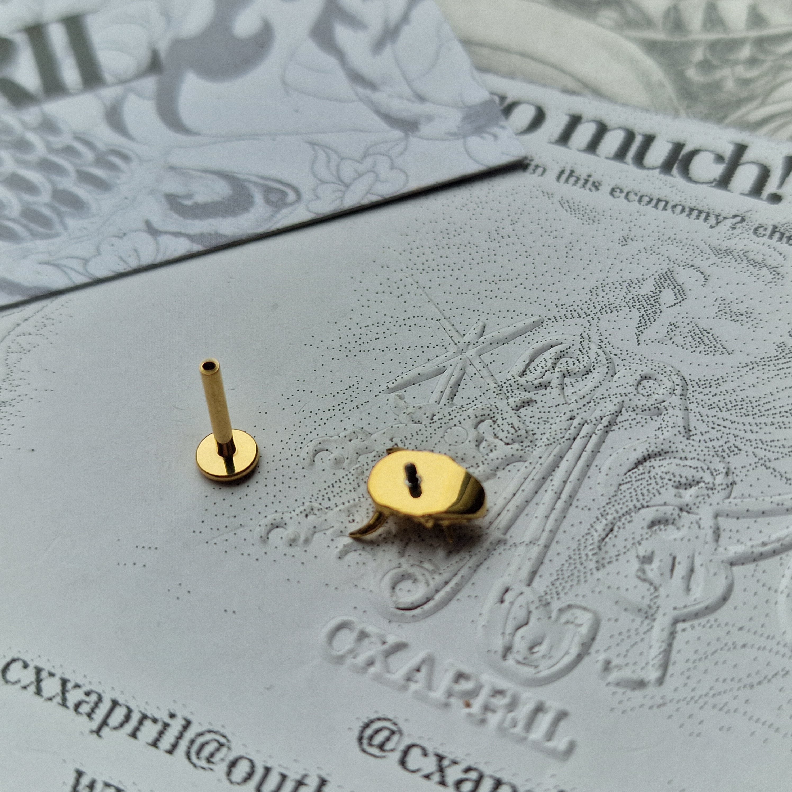 Hannya Mask High Detail Earring | Cartilage Stud Titanium Body Jewellery