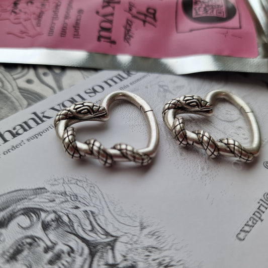 4MM Snake Gauges Tunnels Plugs Ear Expander Stretcher Piercing Jewelry Silver | CXAPRIL UK