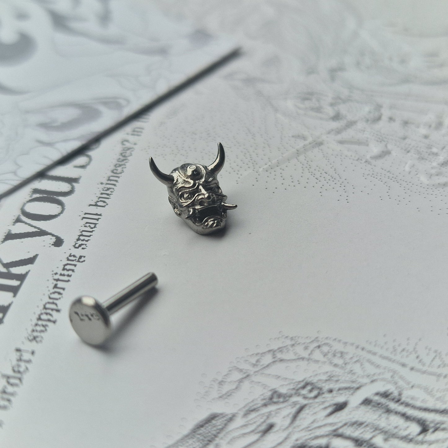 Anime Inspired Hannya Mask | Titanium Body Piercings and Jewellery