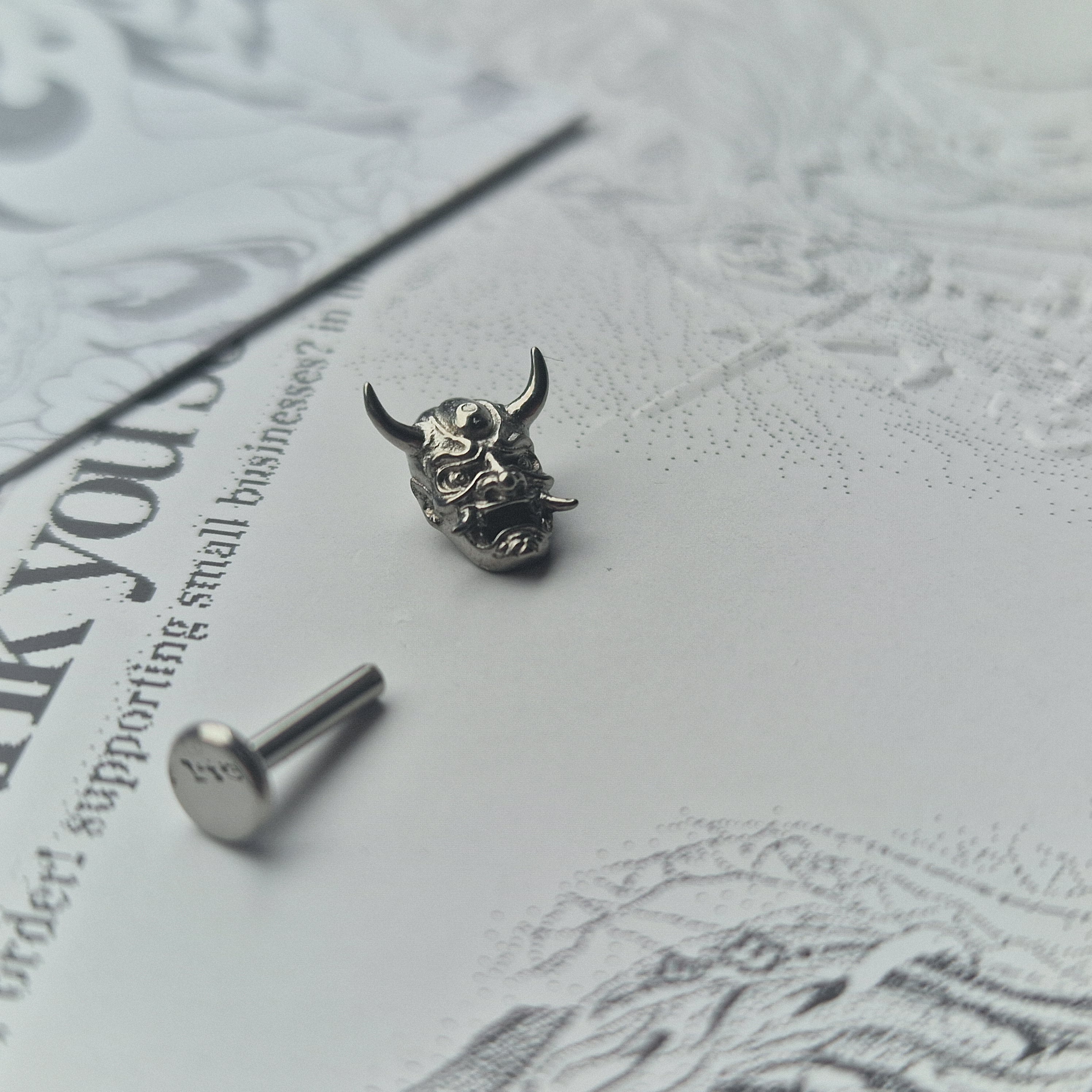 Anime Inspired Hannya Mask | Titanium Body Piercings and Jewellery