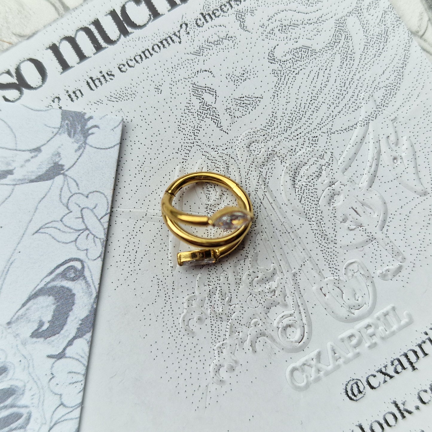 Gold Vine | Helix Cartilage Stud and Body Jewellery