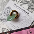 6MM 2G Gold Ear Weights Jade Stone Organic Ear Weights Plugs Gauges Tunnels Alt | CXAPRIL
