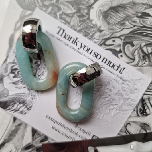 5MM 4G Amazonite Stone Healing Crystal Body Jewellery Stretched Ears | Gauges Stretched Lobes