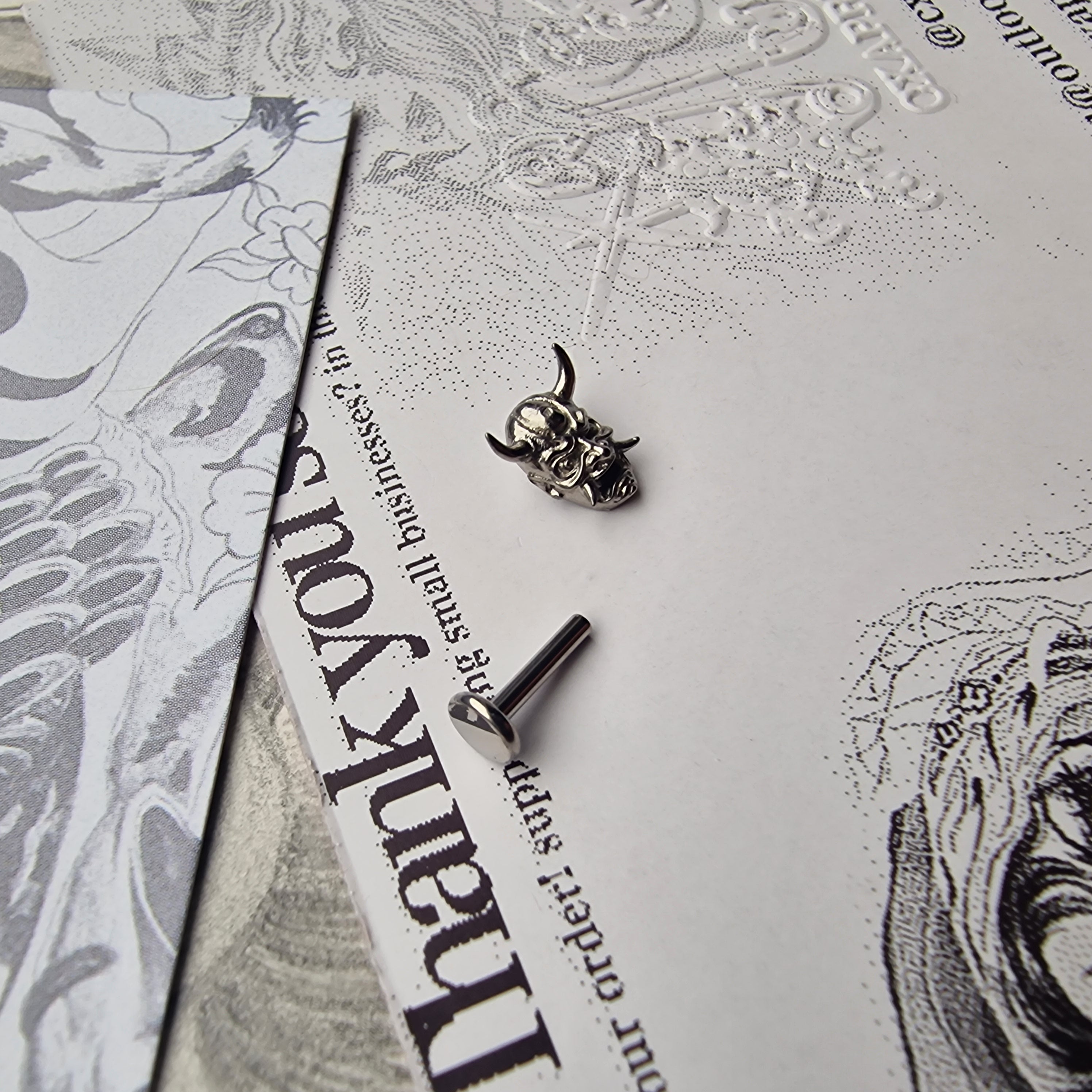 Anime Inspired Hannya Mask | Titanium Body Piercings and Jewellery
