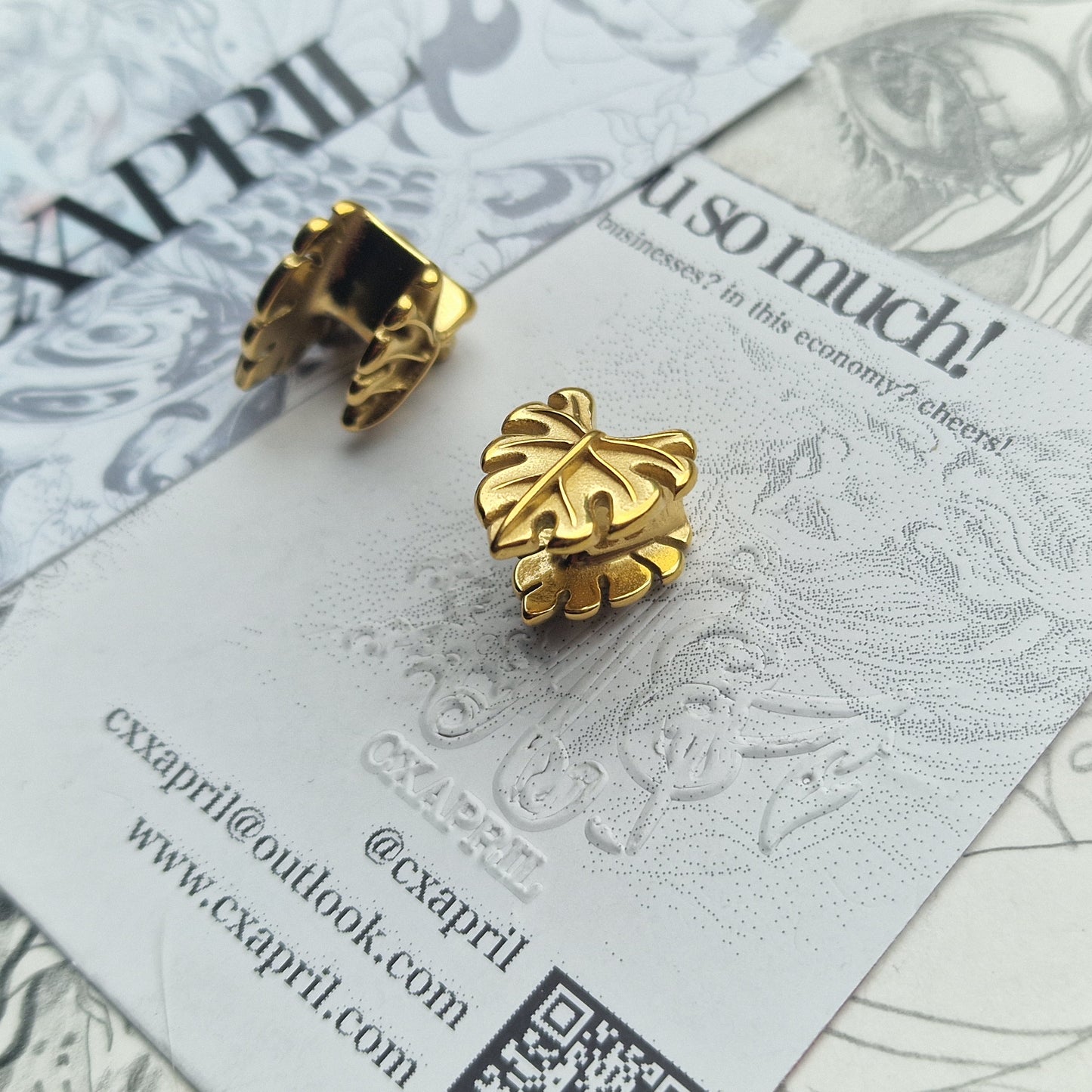 8MM 0G Palm Leaf Saddle Gauges | Jewellery for Stretched Ears and Lobes