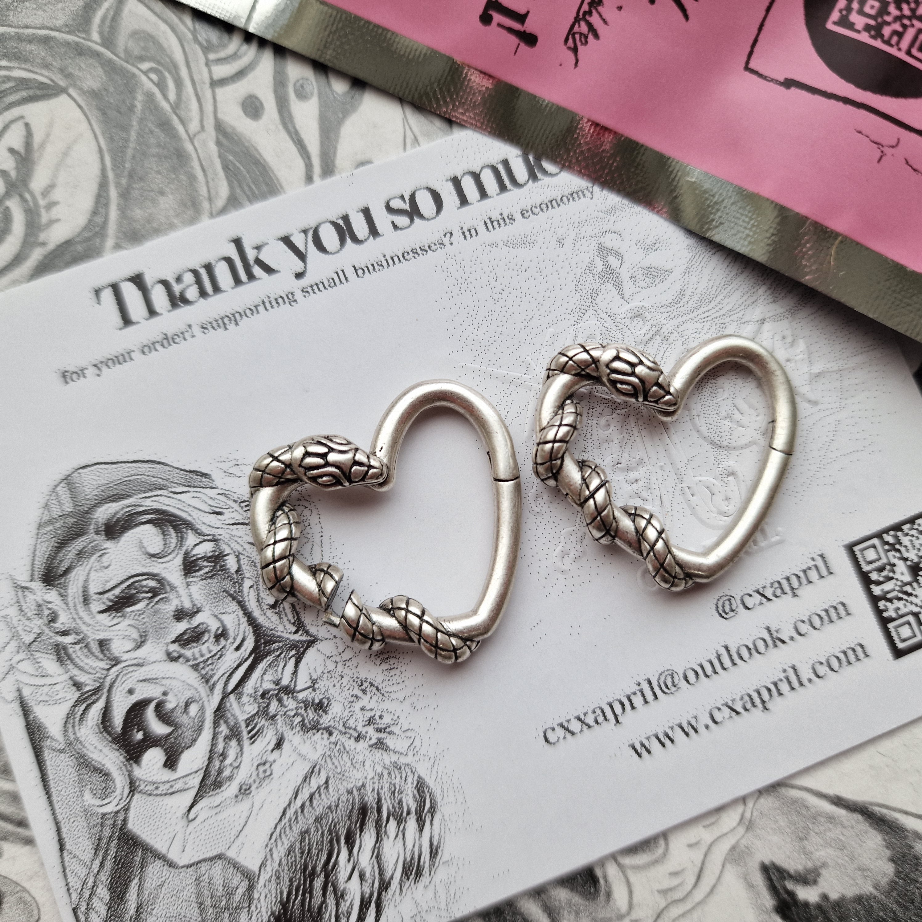 4MM Snake Gauges Tunnels Plugs Ear Expander Stretcher Piercing Jewelry Silver | CXAPRIL UK