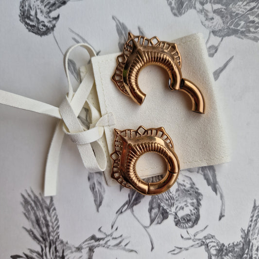 6MM 2G Rose Gold Teardrop Ear Weights Ear Piercing Body Jewellery Stretched Lobes