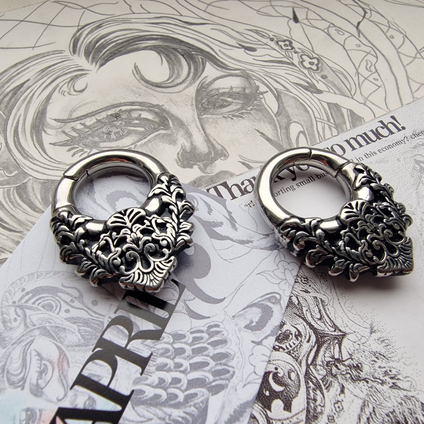 5MM 4G Floral Ear Weights | Stretched Ears / Lobes Gauges Tunnels Plugs