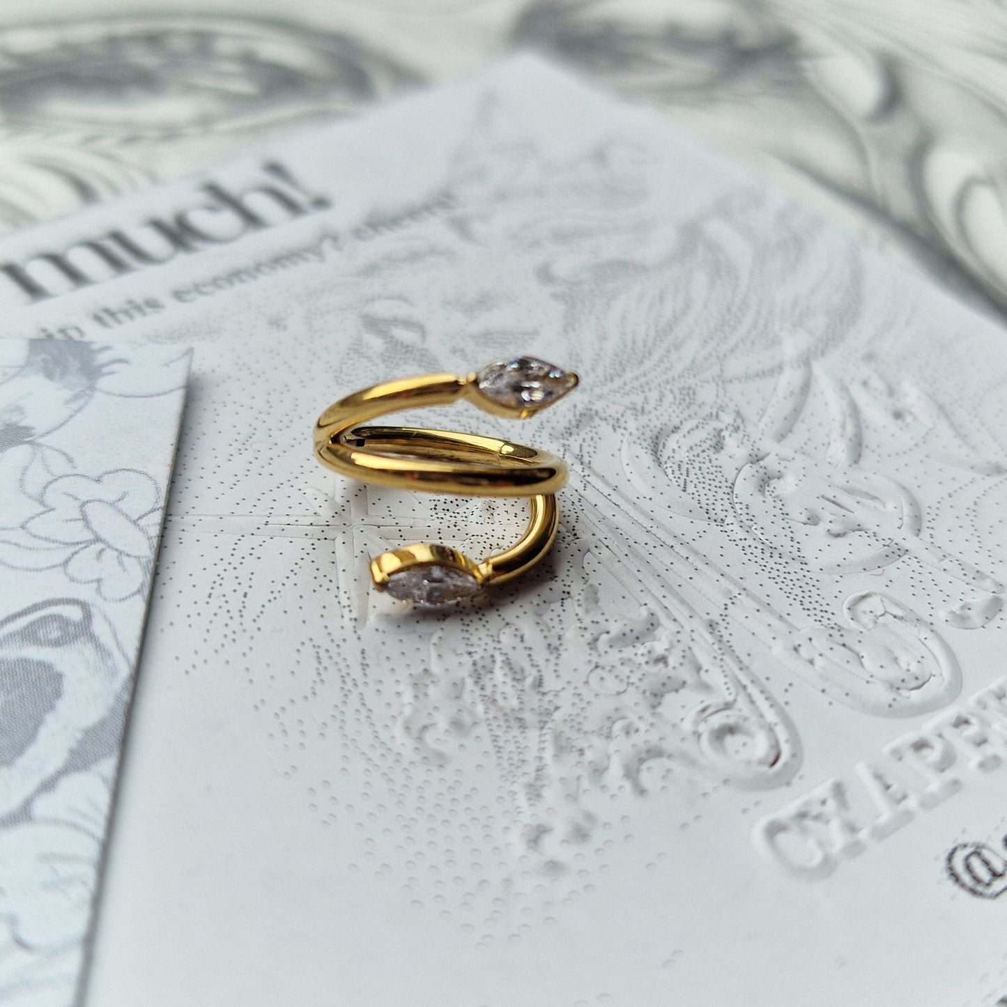 Gold Vine | Helix Cartilage Stud and Body Jewellery