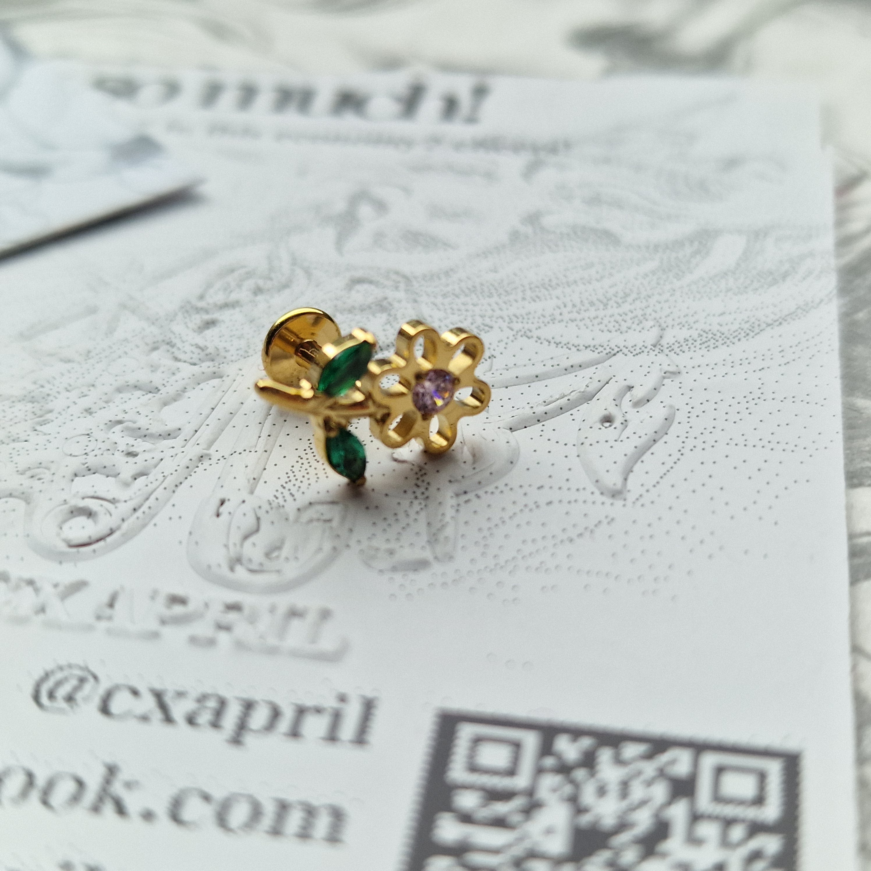 Blooming Flower Cute Cartilage Stud | Body Jewellery Piercings