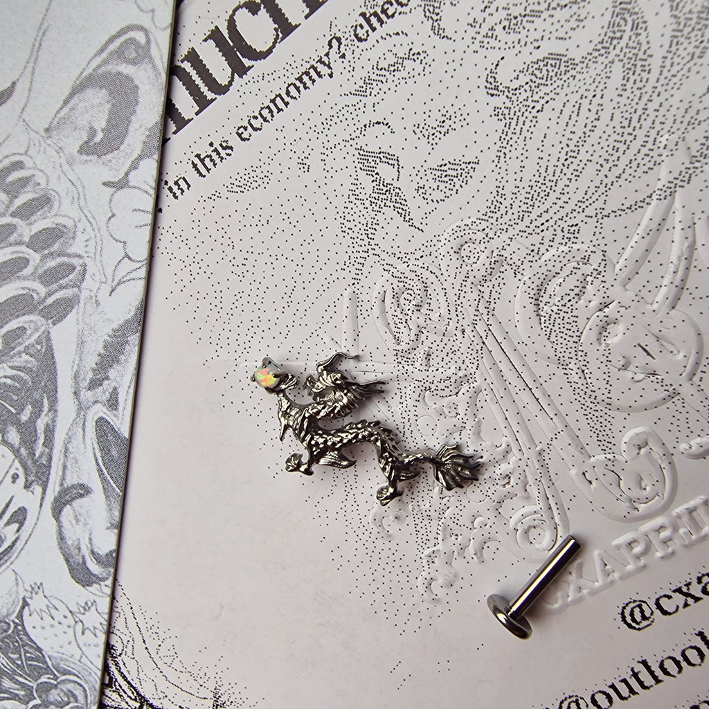 Anime Inspired Opal Dragon | Titanium Body Piercings and Jewellery