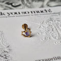 Spikey Golden Thorn in my heart! | Purple Zircon Titanium Gold Body Piercing