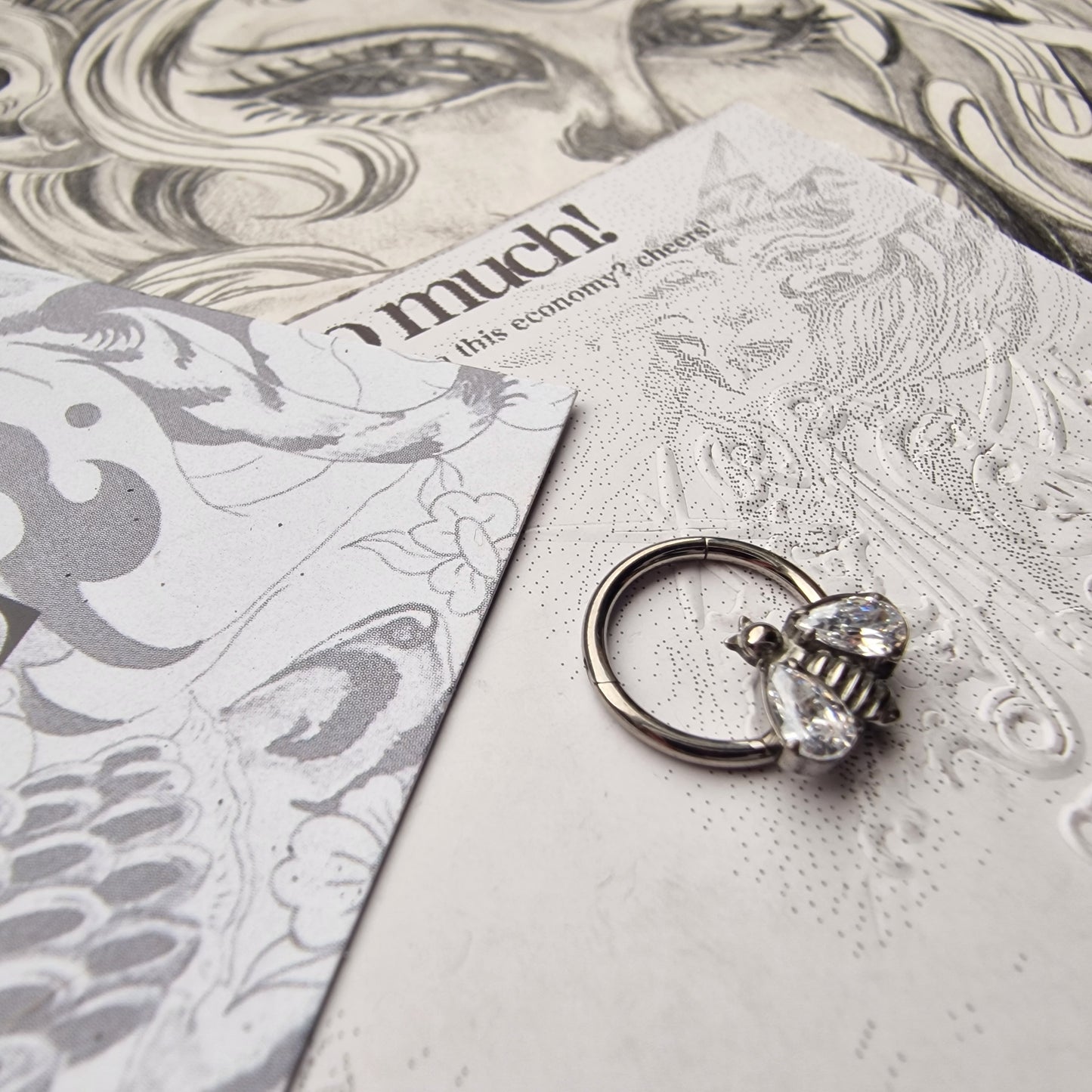 Buzzing about it! | Silver Titanium Cartilage Body Piercing