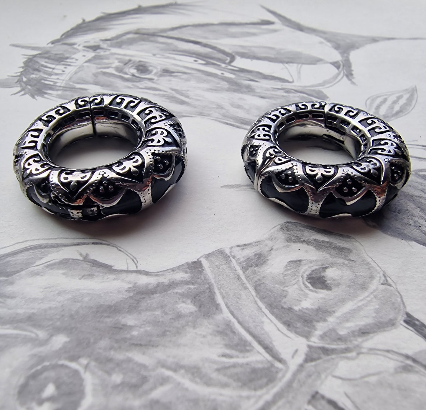 6MM 2G Tribal Hangers | Silver Hangers | Silver hoop ear weights hangers