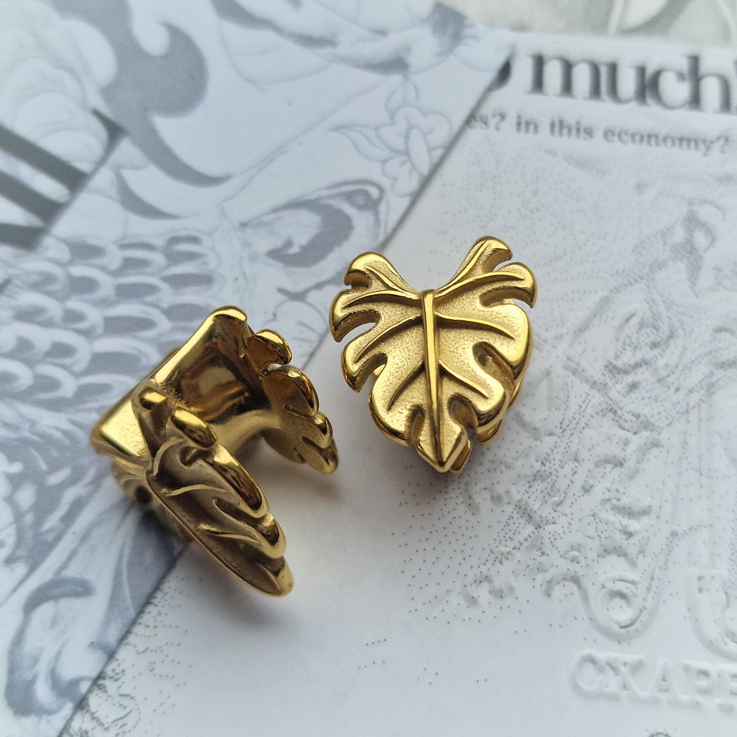 8MM 0G Palm Leaf Saddle Gauges | Jewellery for Stretched Ears and Lobes