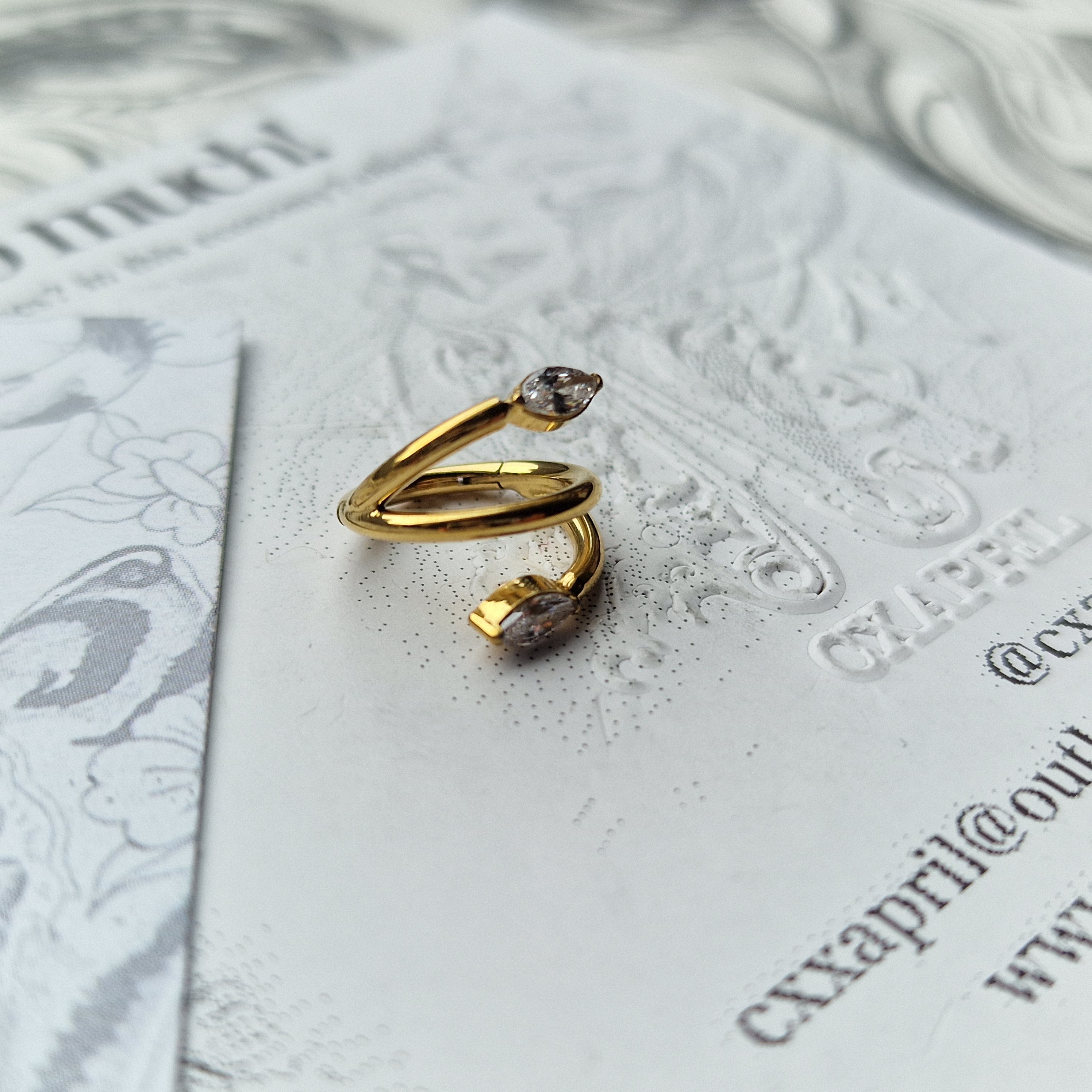 Gold Vine | Helix Cartilage Stud and Body Jewellery
