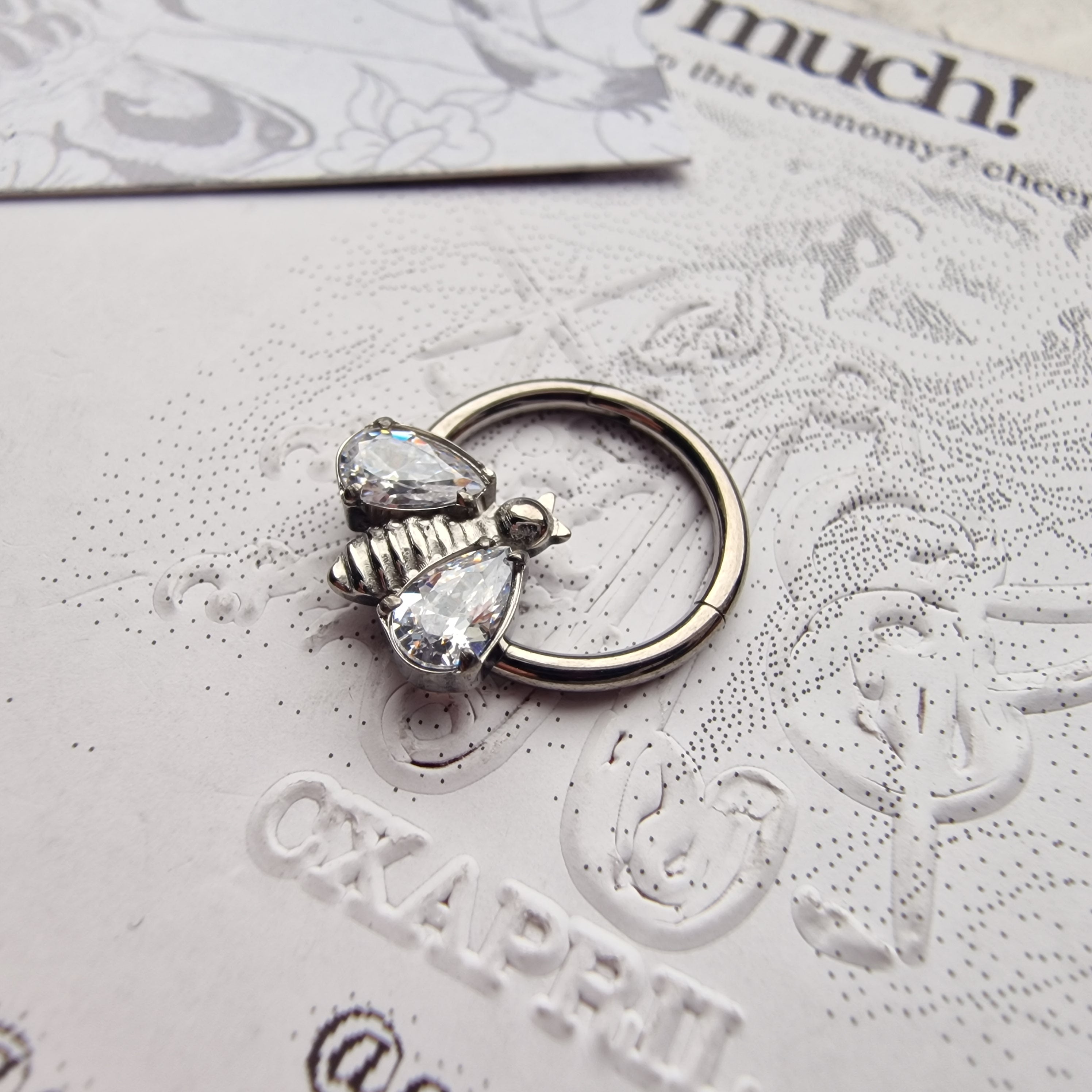 Buzzing about it! | Silver Titanium Cartilage Body Piercing