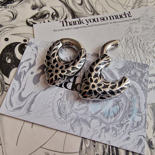 Silver Fallen Leaves | Ear Weights for Stretched Ears and Lobes