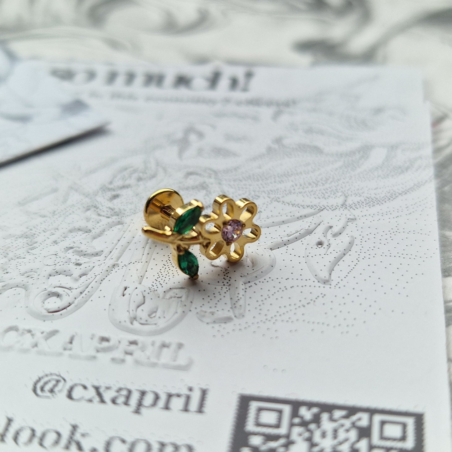 Blooming Flower Cute Cartilage Stud | Body Jewellery Piercings