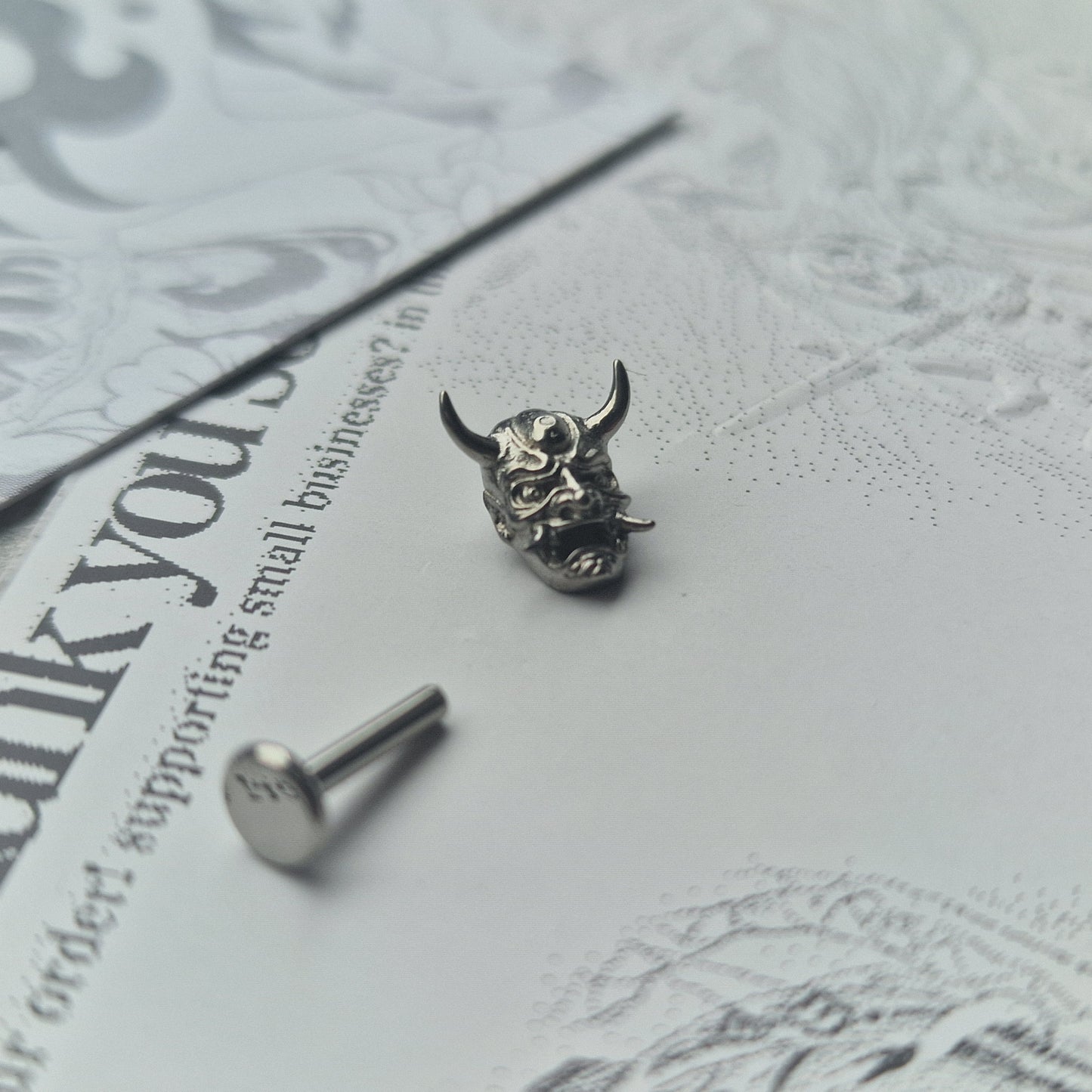 Anime Inspired Hannya Mask | Titanium Body Piercings and Jewellery
