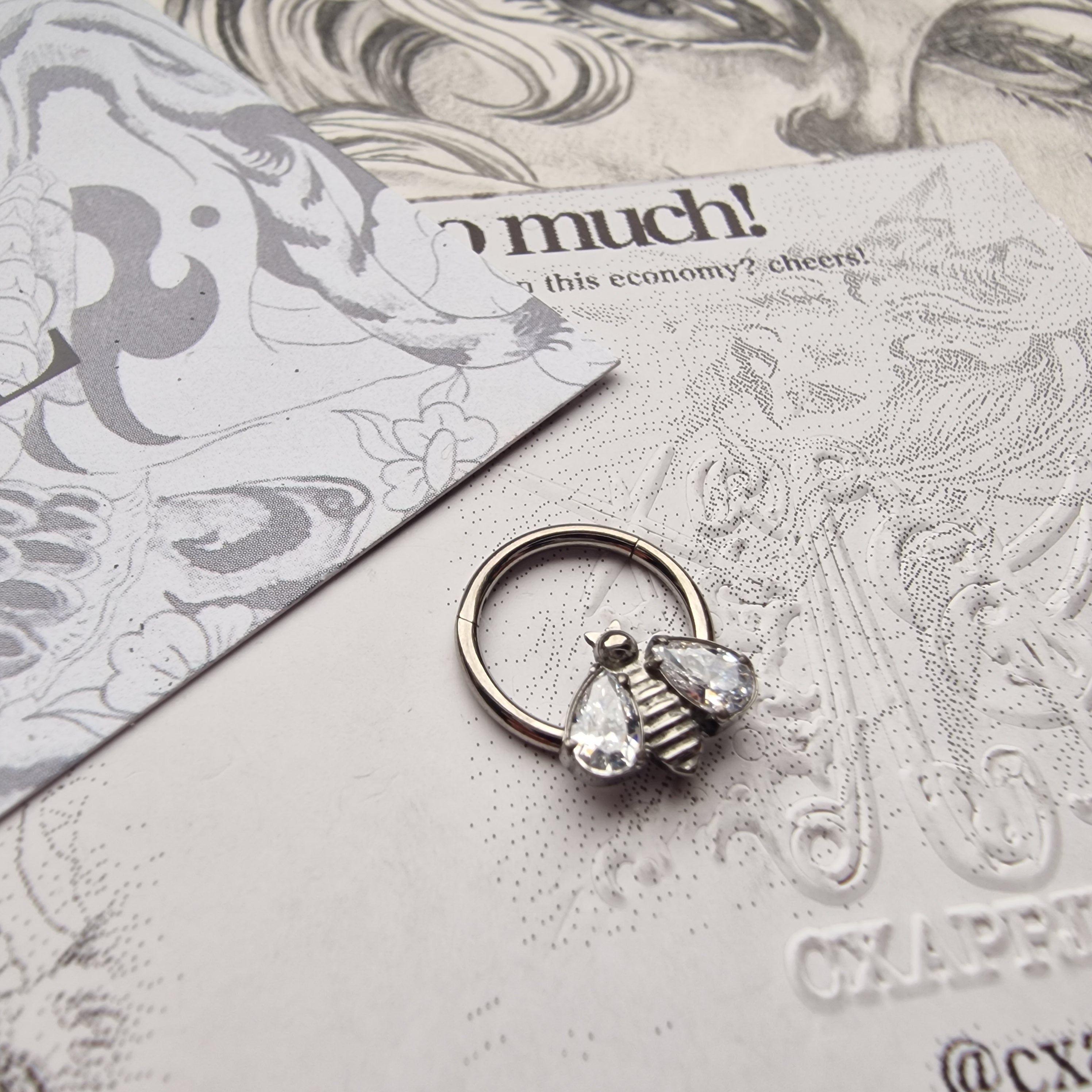 Buzzing about it! | Silver Titanium Cartilage Body Piercing